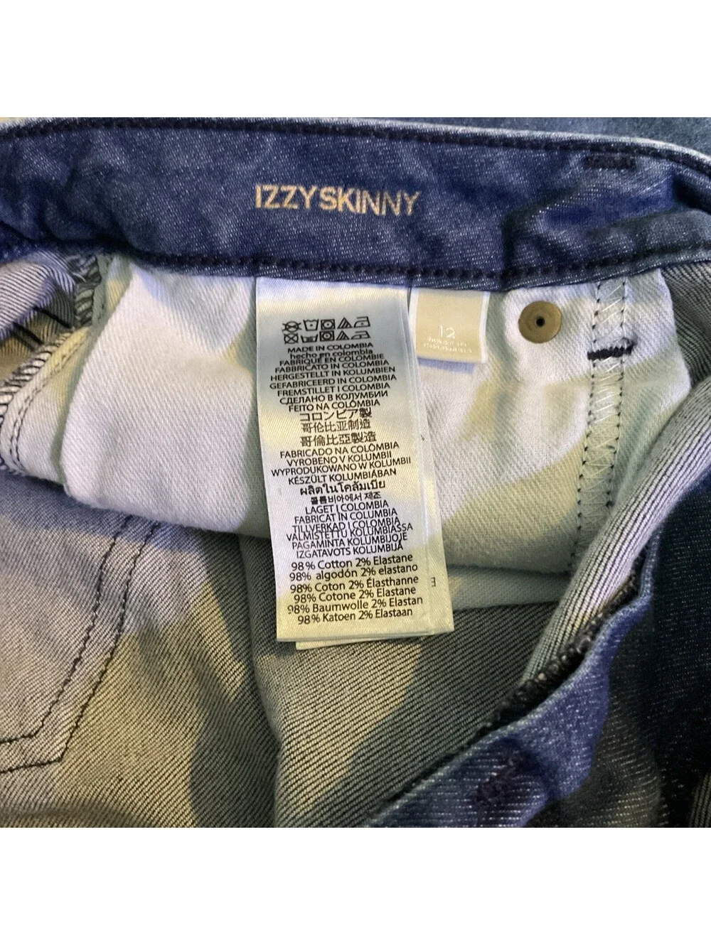 Michael Kors Womens Size 12 Izzy Skinny Raw Hem Denim Jeans
